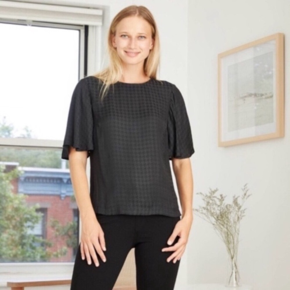 A New Day Black Houndstooth Blouse